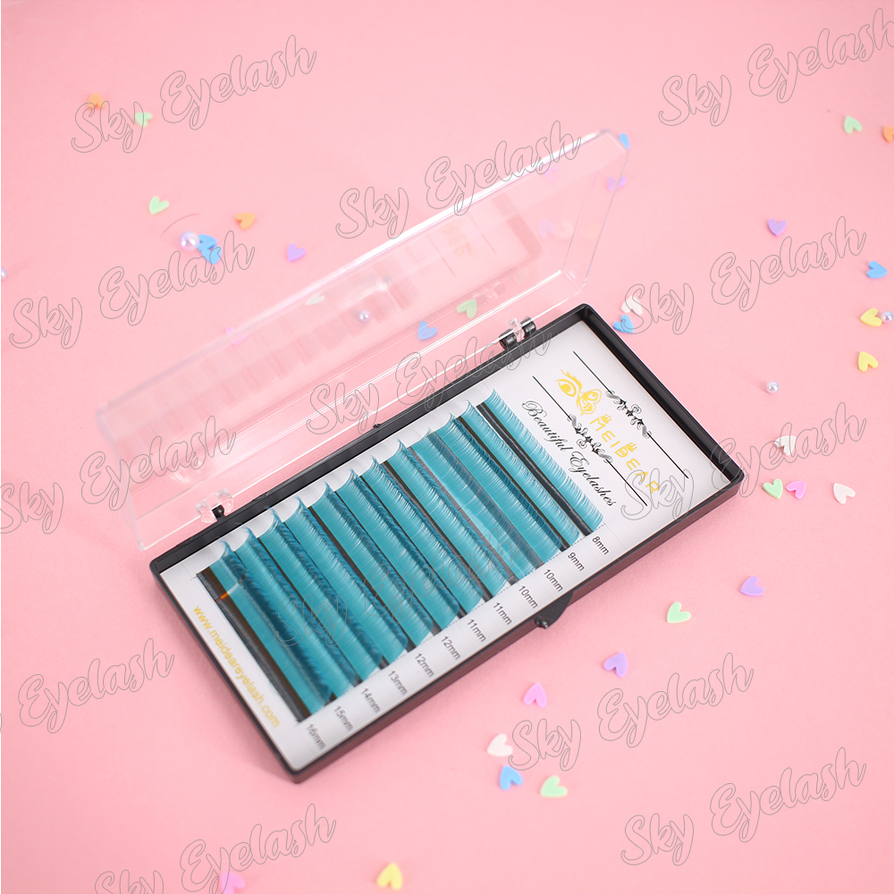 Colorful colored eyelash extensions vendor supplier from China whoelsale to US, europe